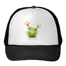 Wenig Baum-Frosch im Gras Trucker Cap