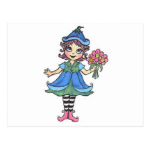 Wenig Elfgirl Postkarte