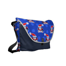 Wenig Feiertags-Pinguin-Muster Kuriertaschen