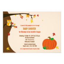 Wenig Kürbis-Fall-Herbst-Babyparty-Einladung