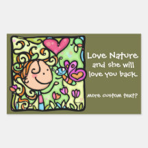 Wenig Natur Girlie. GR rect. Aufkleber