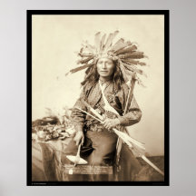 Wenig Oglala Führer an verletztem Knie Sd 1890 Plakatdruck