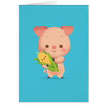 Wenig Piggy Notecard karten