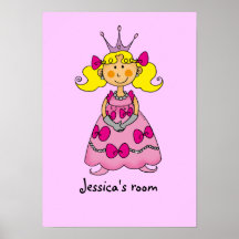 Wenig Prinzessinraum (blondes Haar) Poster
