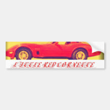 Wenig rote Korvette Auto Sticker