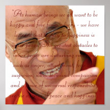 Wenig Samen-Kunst HH Dalai Lama Quote2 Posterdruck