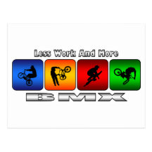 Weniger Arbeit und mehr BMX Postkarten