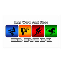 Weniger Arbeit und mehr BMX Visitenkartenvorlagen