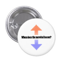 Wenn die Narwhal Speck Upvote Reddit Frage tut Anstecknadelbuttons