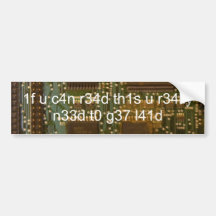 wenn Sie diesen Computer-Chip lesen können Autoaufkleber