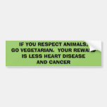 WENN SIE TIERE RESPEKTIEREN, GEHEN VEGETARIER.  IH AUTOSTICKER