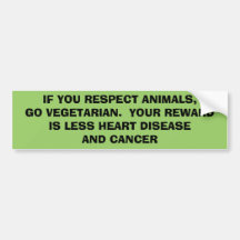 WENN SIE TIERE RESPEKTIEREN, GEHEN VEGETARIER.  IH AUTOSTICKER