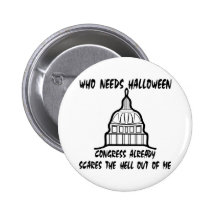 Wer die Halloween-Kongress-Schrecken benötigt Button