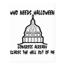 Wer die Halloween-Kongress-Schrecken benötigt Postkarte