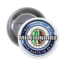 Wer will, um ein Millionaire zu sein? Anstecknadelbuttons