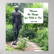 Werden die Änderung - Gandhi Plakat
