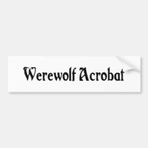 Werewolf-Akrobat-Aufkleber Auto Sticker