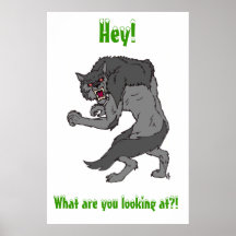 Werewolf "he!" Kunst-Druck durch Nathan Lee James Plakatdrucke