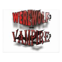 WEREWOLF ODER VAMPIR POSTKARTEN