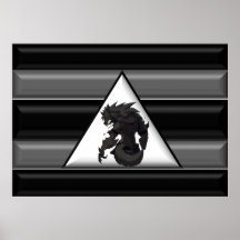 Werewolf-Stolz-Flagge Plakat