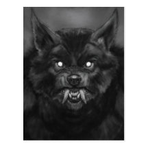 Werewolfgesicht Postkarten