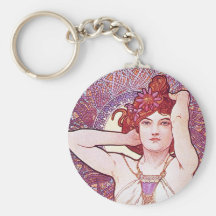 Wertvolle Steine und Blumen, Alphonse Mucha Schlüsselband