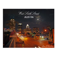 West6. Straßen-Austin-Postkarte