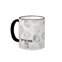 Western Aspen verlässt Monogramm Teetasse