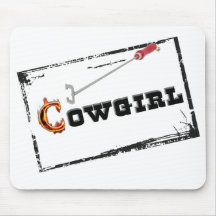 Western "gebrandmarktes Cowgirl" Mousepad