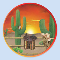 Western-Sonnenaufgang aufkleber