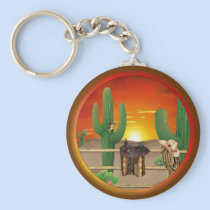 Western-Sonnenaufgang schlüsselanhänger