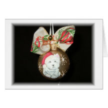 Westhochland-Terrier-Weihnachtskarte