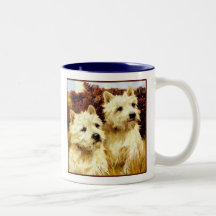 Westhochland weiße Terrier - Wardle Kaffee Tassen
