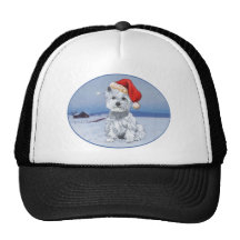 Westhochland-weißes Terrier-Weihnachten Retrokultkappe