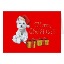 Westhochland-weißes Terrier-Weihnachtsgeschenke Grußkarte