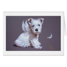 Westie Engel Grußkarten