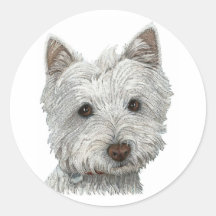 Westie Hund Aufkleber