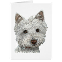 Westie Hund Grußkarte