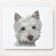 Westie Hund Mousepads