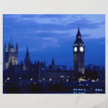 Westminster von der Südbank der Themse, Lon Flyer Druck