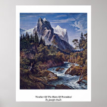 Wetter des Horns von Rosenlaui durch Joseph Koch Posterdrucke