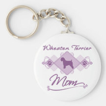 Wheaten Terrier-Mamma Schlüsselanhänger