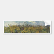 Wheatfield mit einer Lerche durch Vincent van Gogh Autoaufkleber