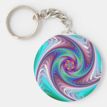 Wheel  Within Wheels Fractal Art Keychains