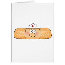 Whimsicla Pflaster-Verband mit dem Krankenschweste Grußkarten