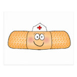 Whimsicla Pflaster-Verband mit dem Krankenschweste Postkarte