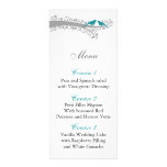 whimsy tree blue lovebirds menu cards werbeflyer