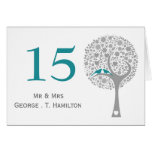 whimsy tree blue lovebirds mod table numbers karten