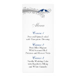 whimsy tree navy blue lovebirds menu cards werbeflyer