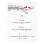 whimsy tree pink lovebirds menu cards einladungen